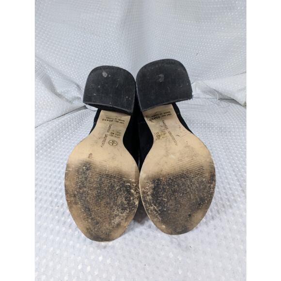 CHINESE LAUNDRY! BLACK SUPER SOFT SUEDE LEATHER CHUNKY HEEL ANKLE BOOTS! SZ 5M - Picture 9 of 10